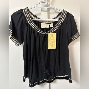Nanavatee black short sleeved shirt S NWT never worn